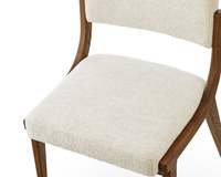 Chaise de salle à manger moderne avec structure en teck massif et revêtement en velours, portable, adaptée à l'intérieur et à l'extérieur, pour la maison, le bureau, le parc, l'appartement