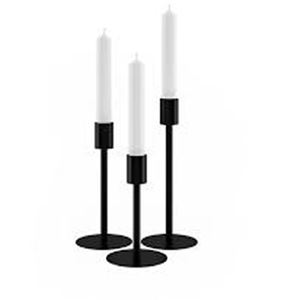 Candelabro de aluminio Chapado en plata, Juego de 3 portavelas - Product Image 6