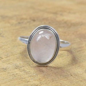 925 Sterling Silver Designer <b>Ring</b> with Natural Pink Rose Quartz Gemstone Oval Shape October Birthstone <b>Fine</b> Jewelry Gift for Her - Product Image 4