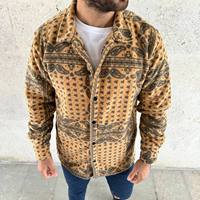 Chemise-veste à carreaux pour homme, légère et décontractée, avec poches, idéale pour l'automne et les superpositions – Vente en gros