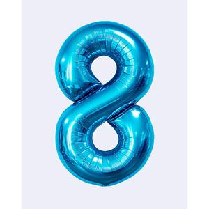 Globos de Fiesta Azules N8 de 100cm, Paquete de 12 Unidades - Product Image 1