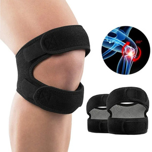 Wholesale MESS SPORTS Custom Logo Gym Dual <b>Straps</b> Open Patella Stabilizer Breathable Sports Gel Belt / 2024 Compression <b>Knee</b> - Product Image 1