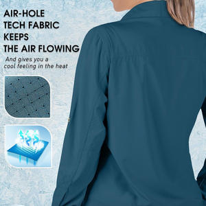 Camisas de trabajo de manga larga para mujer Logotipo personalizado Impresión Bordado Uniformes de oficina corporativa profesional Fabricante - Product Image 4