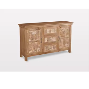Buffet en bois massif de qualité supérieure pour salle à manger avec rangement pour buffet en bois sculpté pour la maison et l'hôtel - Product Image 2