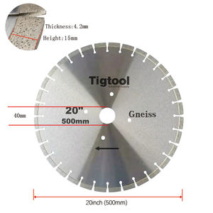 ใบมีดตัดหินชนิด <span class=keywords><strong>Gneiss</strong></span> ขนาด 20 นิ้ว 500 มม. สำหรับงานปูพื้นหินธรรมชาติ ความลึกในการตัดสูง ทนทานต่อการสึกหรอ แข็งแรงสูง แกนกลาง Sao Tome - Product Image 2