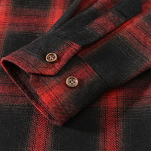 Camisas de Franela a Cuadros Casuales para Hombre Otoño Invierno, Camisa de Franela de Algodón de Moda de Talla Grande con Forro Polar Vintage - Product Image 6