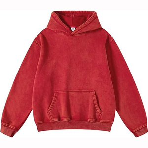 OEM personnalisé 450 grammes poids lourd vintage lavage à l'acide sweat à capuche unisexe épaules tombantes surdimensionné bases de sweats à capuche, coton mélangé - Product Image 2