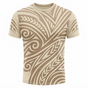 Camiseta de Diseño Tribal para Hombre, Nueva, de Alta Calidad, Cuello Redondo, Logotipo Personalizado, Manga Corta, Transpirable, Corte Regular - Product Image 4