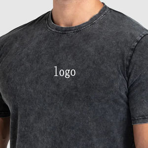 Vente en gros T-shirts surdimensionnés à épaules tombantes pour hommes T-shirt à manches courtes de haute qualité avec logo personnalisé, léger et vierge - Product Image 5