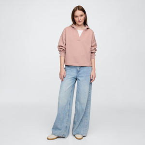 Nardon Apparel Automne Nouvel Arrivage Loose Sweat à capuche zippé Sweat-shirt à manches longues pour femmes Taille serrée Design - Product Image 3