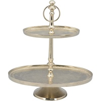 Support à gâteau moderne à 3 niveaux en aluminium coulé pour les mariages et les fêtes Design élégant et durable pour les gâteaux, les cupcakes et les desserts