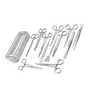 Kit de chirurgie mineure de base 13 pièces Instruments réutilisables en acier inoxydable avec boîte Label privé OEM certifié CE disponible - Product Image 3