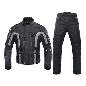 Armored Leather <b>Motorcycle</b> <b>Racing</b> Suit Windproof High Abrasion Resistance Adjustable Fit Maximum Comfort <b>Auto</b> <b>Racing</b> <b>Wear</b> - Product Image 1