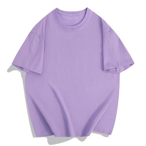 T-shirt pour homme en coton 100% uni décontracté de grande taille imprimé tricoté respirant écologique de haute qualité personnalisé - Product Image 5