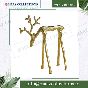 Sculpture de cerf en aluminium d'art de qualité supérieure en gros Décoration de table à impression personnalisée pour la maison et le bureau Cadeau d'artisanat d'anime et de logo parfait - Product Image 4