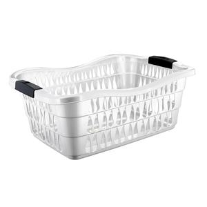 Cesto de Ropa Rectangular de Plástico PP con Asas, Apilable, Resistente, Ecológico, Portátil, para Almacenamiento de Ropa, Baño - Product Image 2