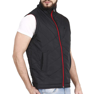 Vestes sans manches en duvet pour hommes Gilets à capuche détachables avec fermeture éclair Vestes d'extérieur Manteau Respirant Vestes en duvet pour hommes OEM - Product Image 3