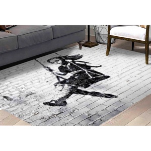 Tapis Banksy Fille sur balançoire, Tapis Fille sur balançoire, Tapis Banksy, Tapis à motif peinture, Tapis doux non tissé - Product Image 2