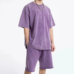 ชุดซักกรดแบบลำลองสำหรับผู้ชายเสื้อยืดผ้าคอตตอนระบายอากาศได้ดีแห้งเร็วชุดเสื้อผ้าซักแบบลำลองสำหรับ2025ฤดูร้อน - Product Image 4