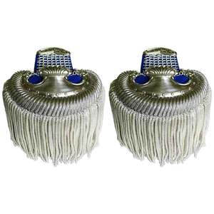 Hombreras Edición Suecia Doradas con Flecos de Cordón Plateado, Tipo Reglamentario de 1844 para General o Mariscal - Product Image 4