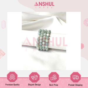 Bracelets en perles d'amazonite facettées, lisses et polies, de qualité supérieure, fabriqués à la main, extensibles, pour la méditation et l'aromathérapie - Product Image 5