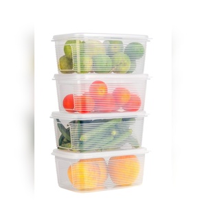 Juego de Recipientes Organizadores para Refrigerador Libres de BPA, Caja de Plástico para Conservar Frescura, Contenedores de Almacenamiento de Frutas y Verduras de Gran Capacidad para Cocina - Product Image 1