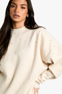 2025 tendencia de alta calidad personalizada mujer sudadera Crop Pullover manga larga de gran tamaño moda 100% algodón Casual ropa de invierno - Product Image 3