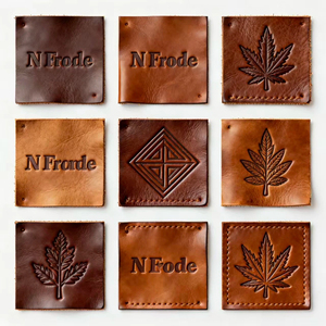 Custom Embossed Leather <b>Coasters</b> Square Stamping Leather Patch Set <b>Personalised</b> Engraved Leather Label for Home Bar Craft Decor - Product Image 3
