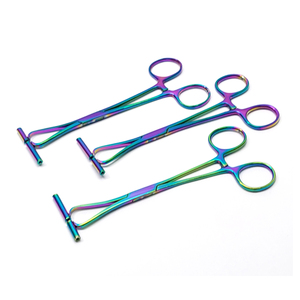 Instruments de perçage corporel en acier inoxydable vente en gros pince à septum multicolore nez oreille antirouille beauté soins personnels - Product Image 5