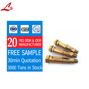 Bu lông mở rộng bê tông kẽm rawl phích cắm cố định bu lông Neo Ba miếng Neo nặng với bu lông <span class=keywords><strong>M6</strong></span> M8 M10 - Product Image 1