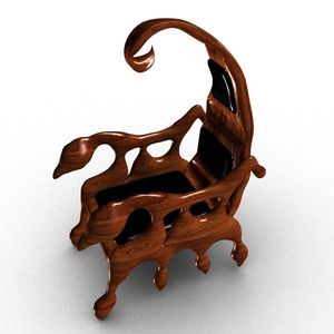 Produk baru diskon besar asli hewan kalajengking berbentuk mewah ruang tamu mahoni jati Sungkai lokal kursi kulit kayu - Product Image 3