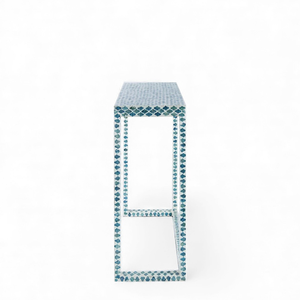 Mesa Consola Hecha a Mano con Incrustaciones de Nácar, Mueble Elegante con Incrustaciones de Concha para Interiores Clásicos - Product Image 3