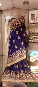 Vêtements en mousseline de soie inde Pakistan robes de soirée pour femmes Sareez dames saree en mousseline de soie de haute qualité - Product Image 2