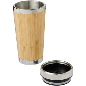Gobelet en acier inoxydable Bambus de 450 ml, gadgets durables - Product Image 3