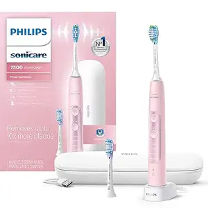 Philips Sonicare ExpertClean 7500, sikat gigi listrik dapat diisi ulang, merah muda