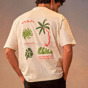 Camiseta de manga corta informal y cómoda para hombre con texto estampado de abullonado, ropa de calle moderna de algodón de tacto suave para camiseta con estampado de abullonado - Product Image 2