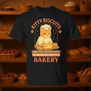 T-shirt Kitty Biscuits: Deliziosi snack per gatti che ci fanno impastare d'amore - T-shirt promozionali - Product Image 3