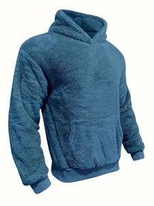 Men's Heavyweight Plain Dyed Hoodies in Bulk for Winter OEM Service <b>puller</b> fleece Hoodies with Packets Bangladesh manufactures - Product Image 3