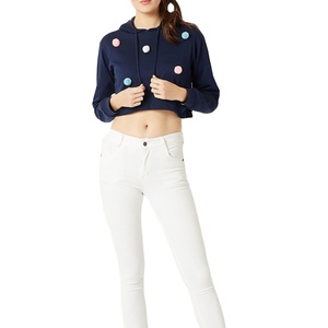 La última moda Crop Top Hood Logotipo personalizado Impreso Crop Hoodies Mujeres Pullover Sudadera Custom Crop Top HOODIE en Nurak en 2025 - Product Image 6