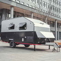 Mini caravane légère de 15 pieds, caravane moderne en forme de larme pour l'exportation, 4x4, étanche et pouvant accueillir 4 personnes, occasion, prix avantageux