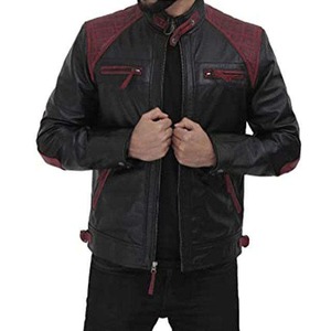 2025 Autumn Winter Men's High-quality Leather Jacket Slim Fit Bomber Style <b>Motorbike</b> Jacket For Man - Product Image 3
