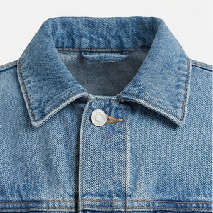 Veste en jean réversible à col montant pour homme de haute qualité, tendance streetwear, vêtements d'extérieur pour l'hiver - Product Image 4