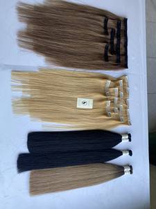Extensiones de cabello humano Remy de alta calidad, Clip Invisible sin costuras, 100% cabello humano, venta al por mayor de fábrica - Product Image 6