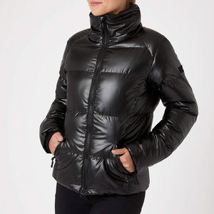 Blouson matelassé standard pour femme, design unique, respirant, en toile tricotée, pour l'hiver et les activités de plein air, taille standard, à capuche - Product Image 2