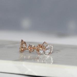 Boucles d'oreilles VDS Luxury 14Kt Real Yellow Gold Elegant Everyday Brilliant Cut Diamond Stud Boucles d'oreilles de fiançailles pour femmes certifiées IGI - Product Image 5