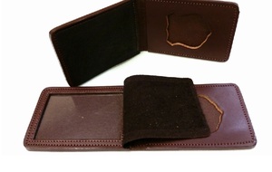 Wholesale Leather ID <b>Card</b> <b>Holder</b> <b>Wallet</b> Leather Badge <b>Holder</b> Purse - Product Image 5
