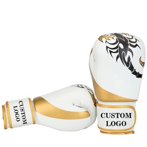 Gants de boxe avec logo personnalisé Entraînement professionnel Gants de boxe de combat économes 100% cuir véritable - Product Image 2