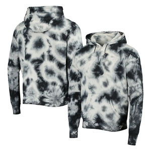 Sudadera con capucha acolchada para hombre al por mayor, Jersey de invierno cómodo con estampado teñido anudado y Cuello acolchado y logotipo personalizado de secado rápido - Product Image 5