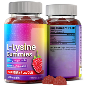 OEM ODM Adulto L-lisina 1000mg Gummies Suplemento de aminoácidos esenciales Sin gluten Salud DE LA PIEL Boost Inmune Colágeno Calcio - Product Image 1