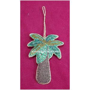 Meilleur design créatif produit fait à la main décoration d'arbre de Noël Zari broderie perlée travail forme d'arbre pour arbre ornement suspendu - Product Image 1